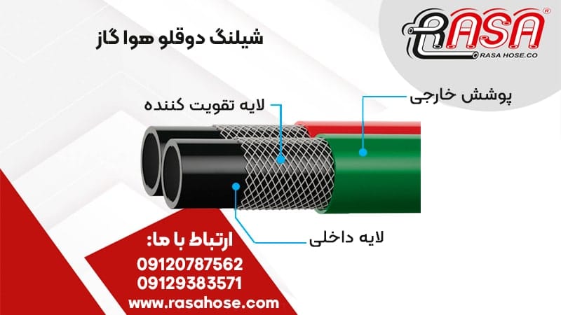 ساختار شیلنگ دوقلو هوا گاز
